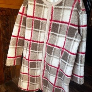 Plaid Women's Hi-Pile Coat